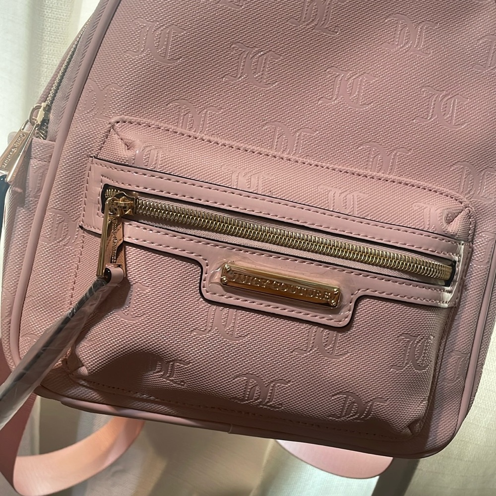 SOLD|| Juicy Couture Pink Mini Backpack with Gold Hardware - Picture 2 of 5